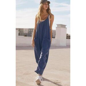 Free People Hot Shot Onesie Misty Blue NWT Small